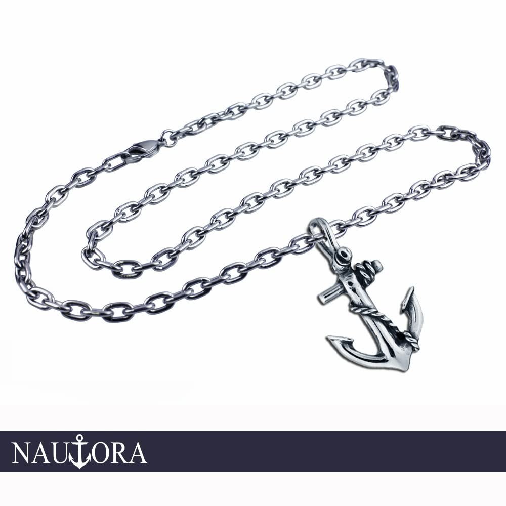 NAUTORA Anchor Necklace - Solid Heavyweight Anchor Pendant